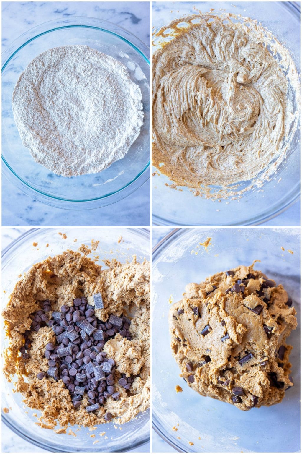 Showing how to make chocolate chip cookies process