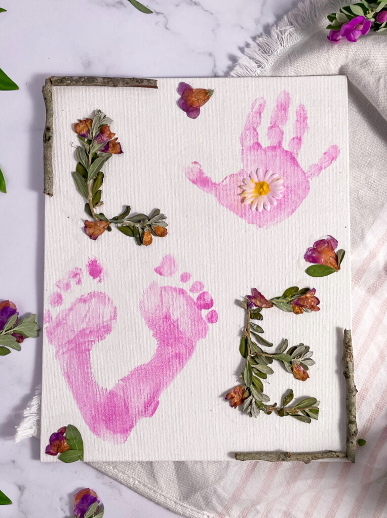 Baby handprint best sale mother's day gift